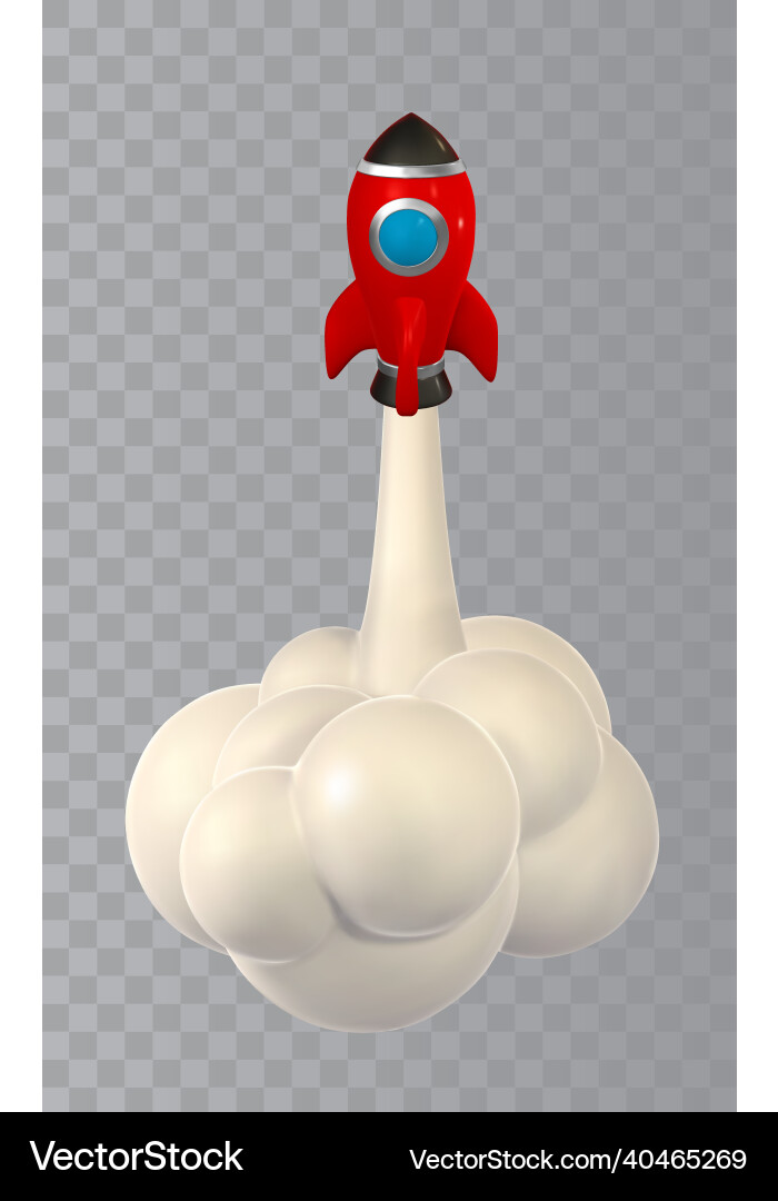 3d rocket spaceship render and draw by mesh 3d rocket spaceship render and draw by mesh Vector Image
