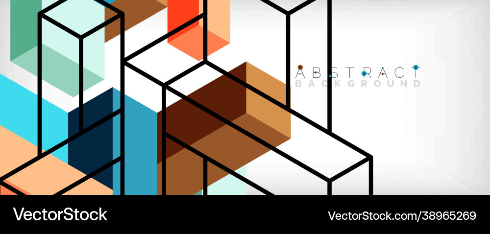 Abstract background 3d cubes cubic elements Abstract background 3d cubes cubic elements vector image