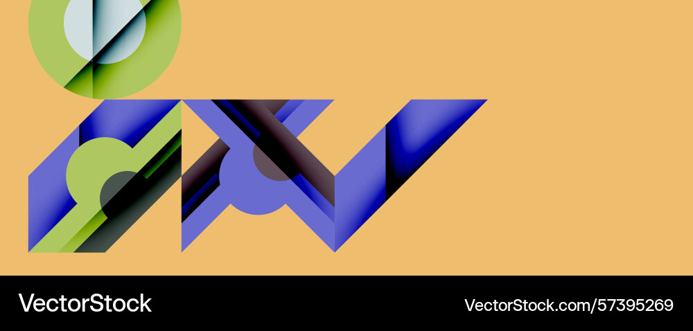 Abstract geometric composition overlapping shapes Abstract geometric composition overlapping shapes Vector Image