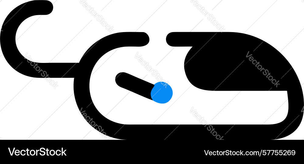 Computer mouse outline icon for web navigation vector image