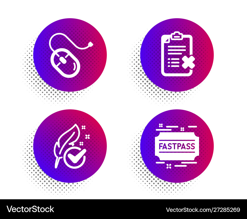 Computer mouse reject checklist Computer mouse reject checklist Vector Image