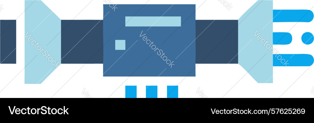 Connected pipes with flow arrows system direction Vector Image