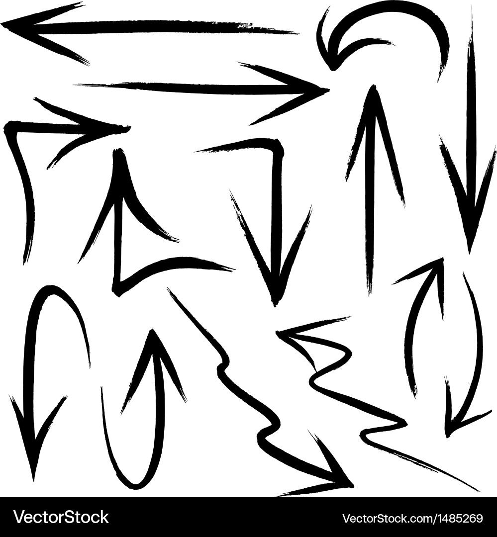 Doodle Arrows Royalty Free Vector Image - VectorStock