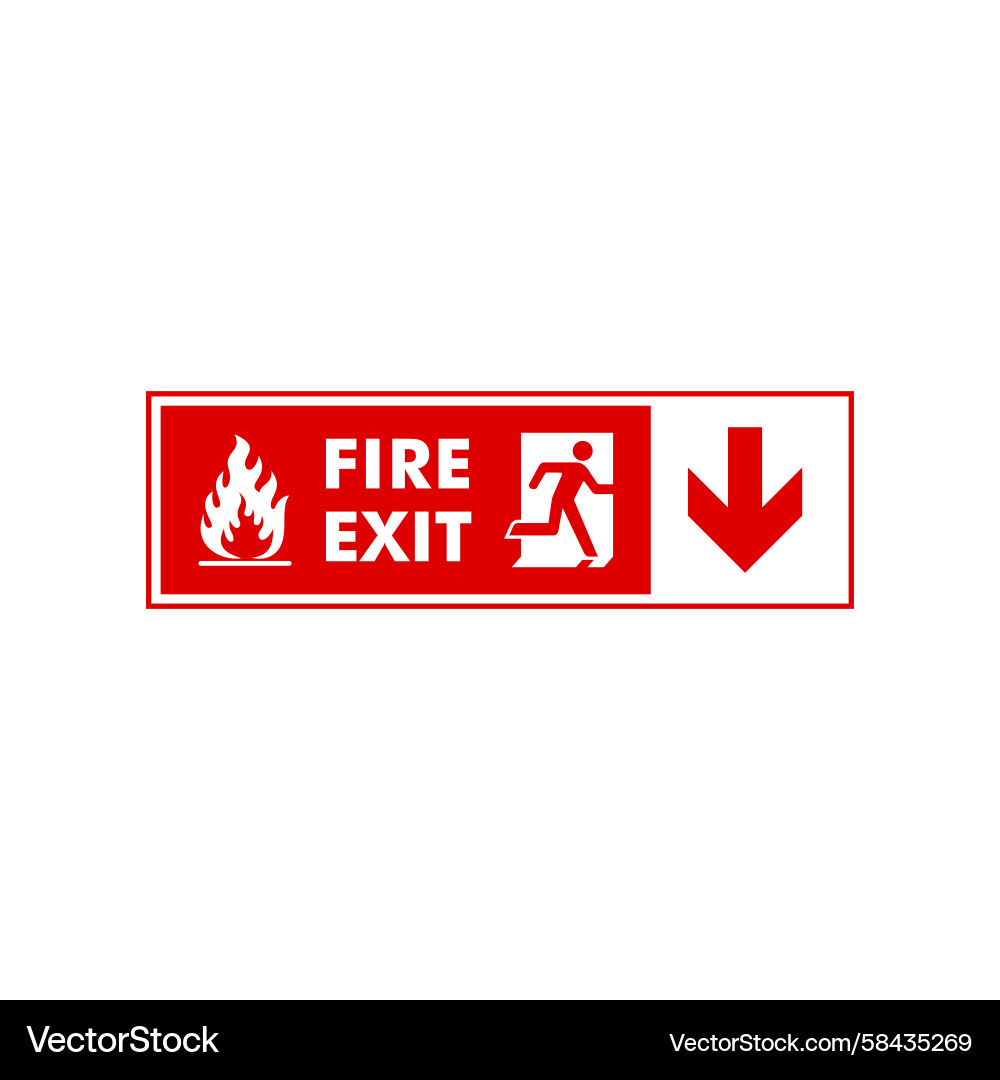 Fire Exit Assembly Point Icon Vector Image