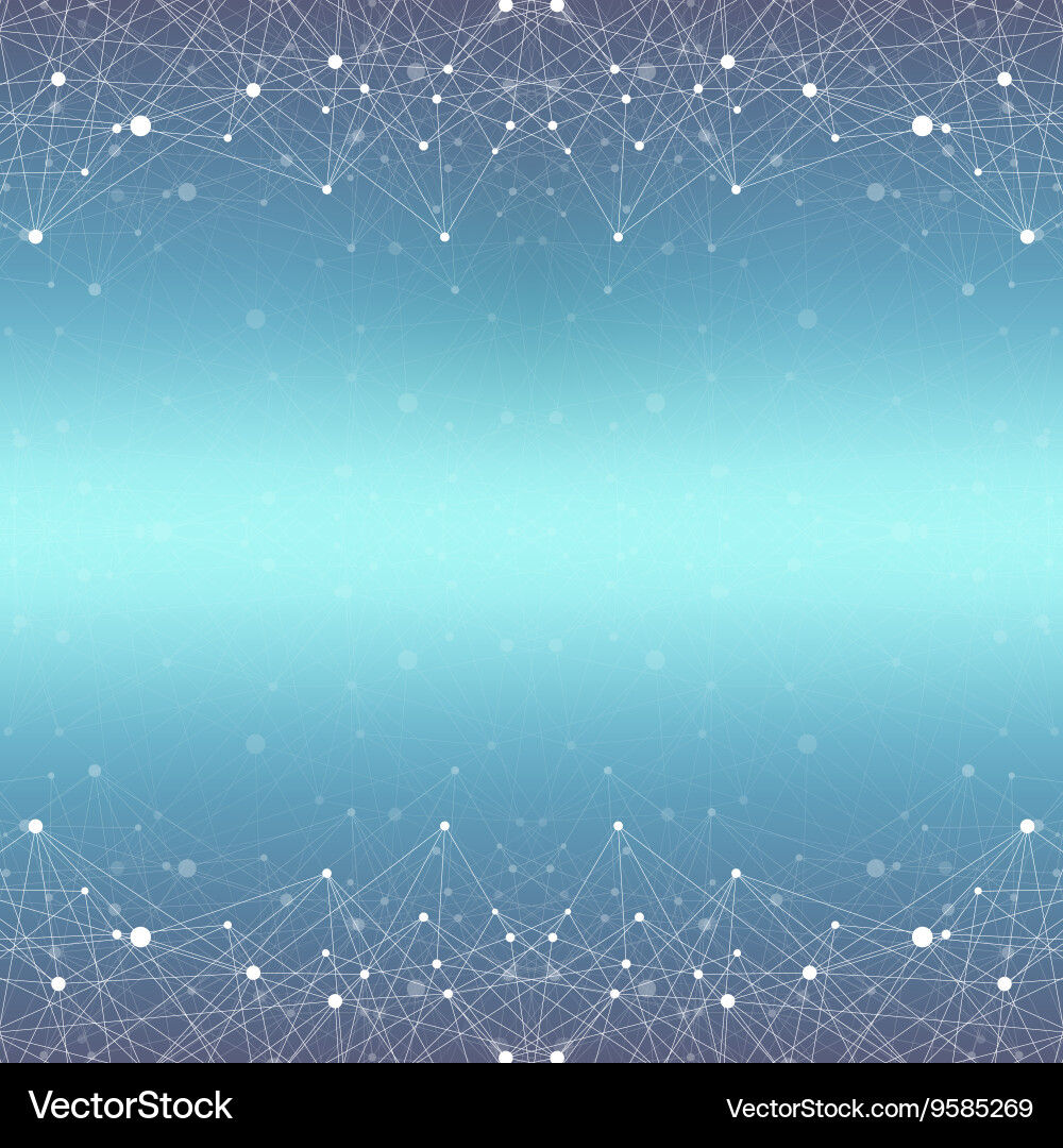 Geometric abstract background with connected line vector image