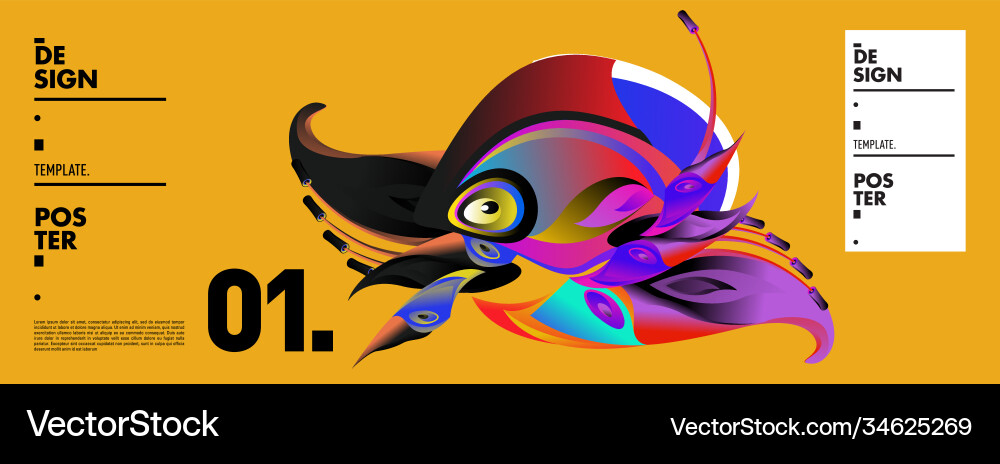 Landing page background template with colorful Vector Image