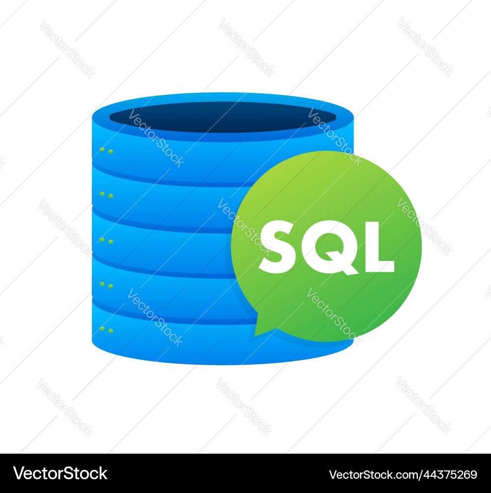 SQL Database Icon Vector Image