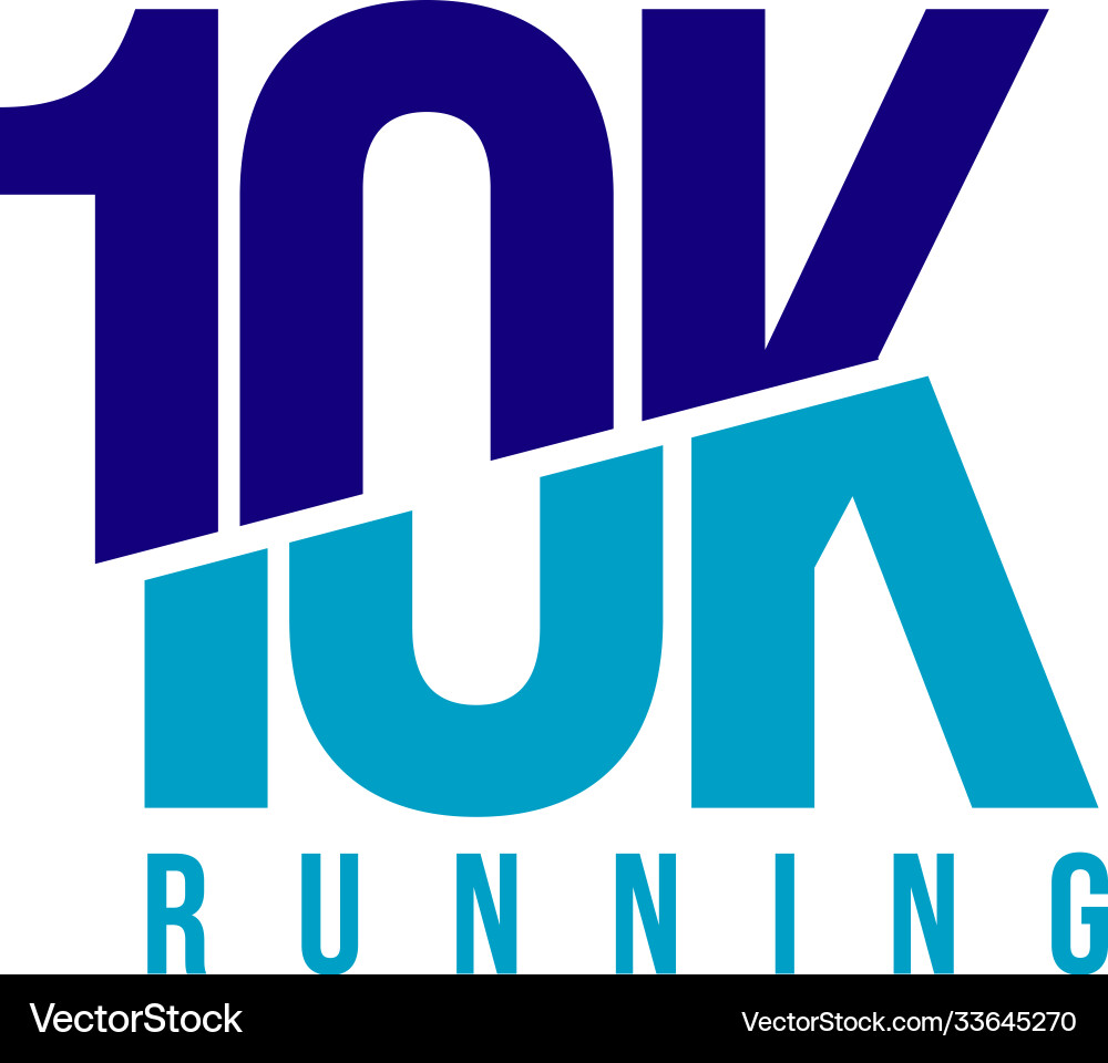10k running template design Royalty Free Vector Image