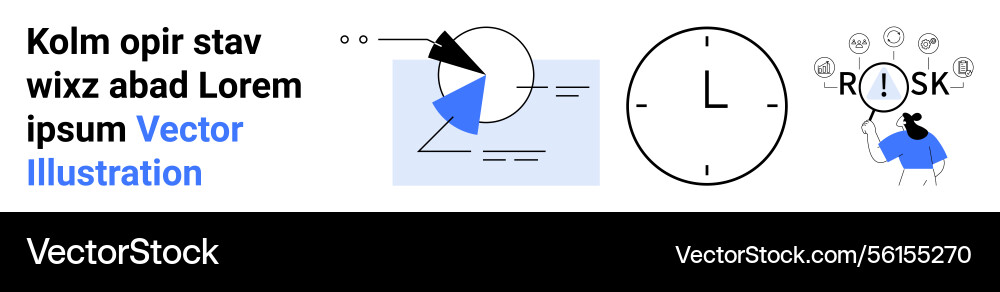 Abstract business concepts with pie chart analog Abstract business concepts with pie chart analog vector image