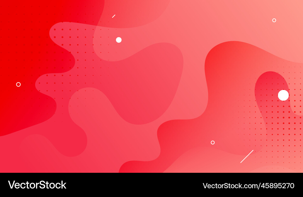 Abstract fluid red banner with a smooth flow Vector Image