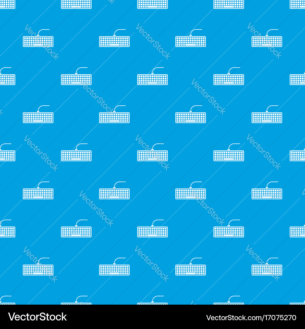Black computer keyboard pattern seamless blue Vector Image