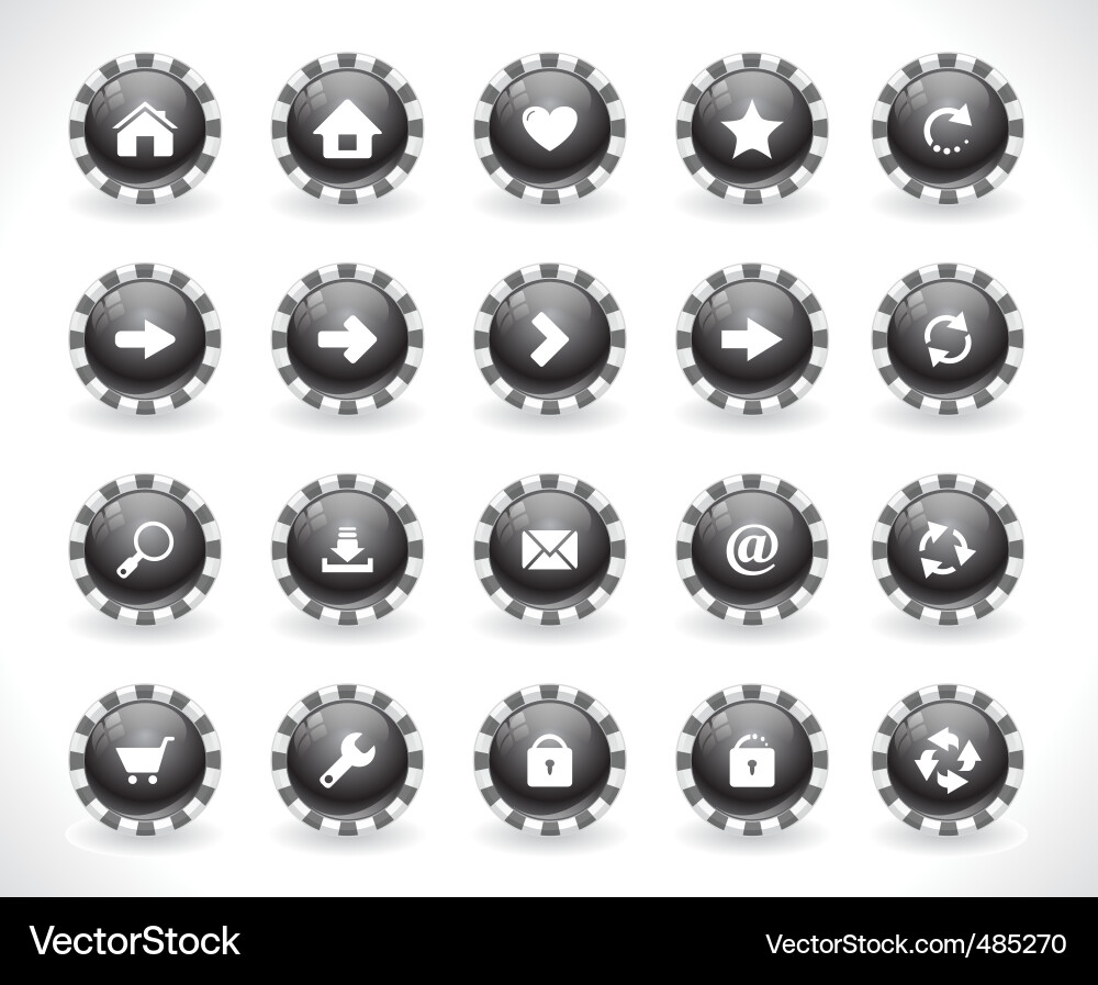 Buttons for websites Vector Image
