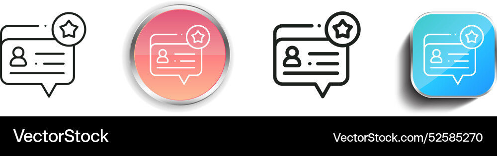 Chat icon thin linear regular and button style Vector Image