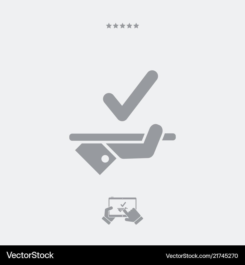 Checking option services - web icon Vector Image