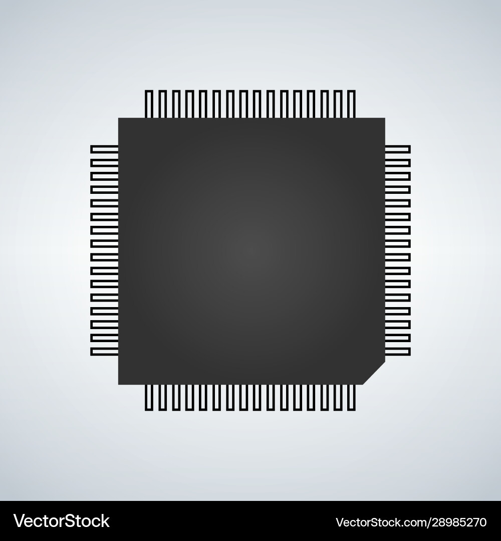 Chip processor icon Vector Image