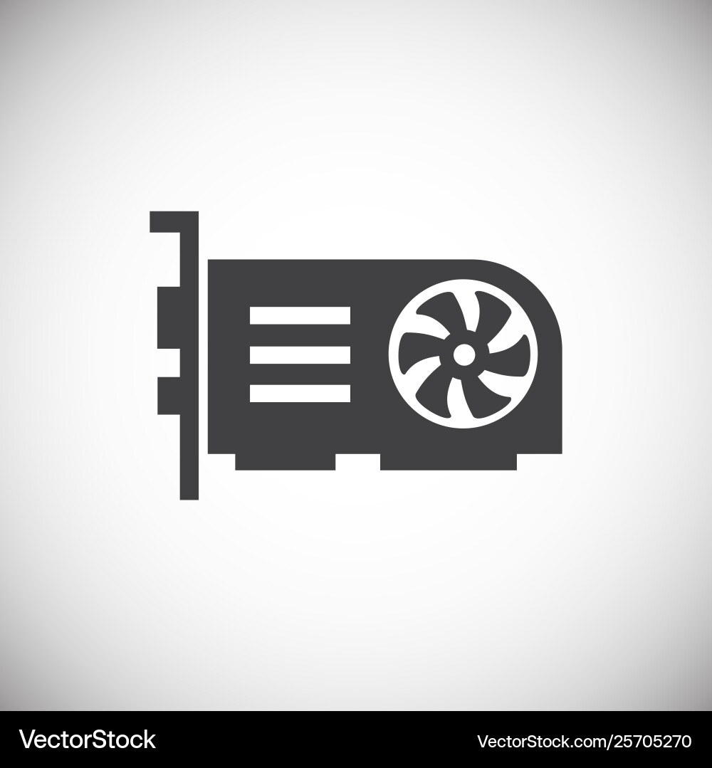 Computer hardware icon on background for graphic Vector Image
