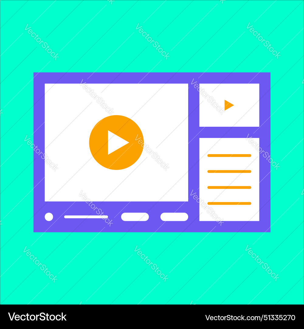 E-learning design element set Vector Image