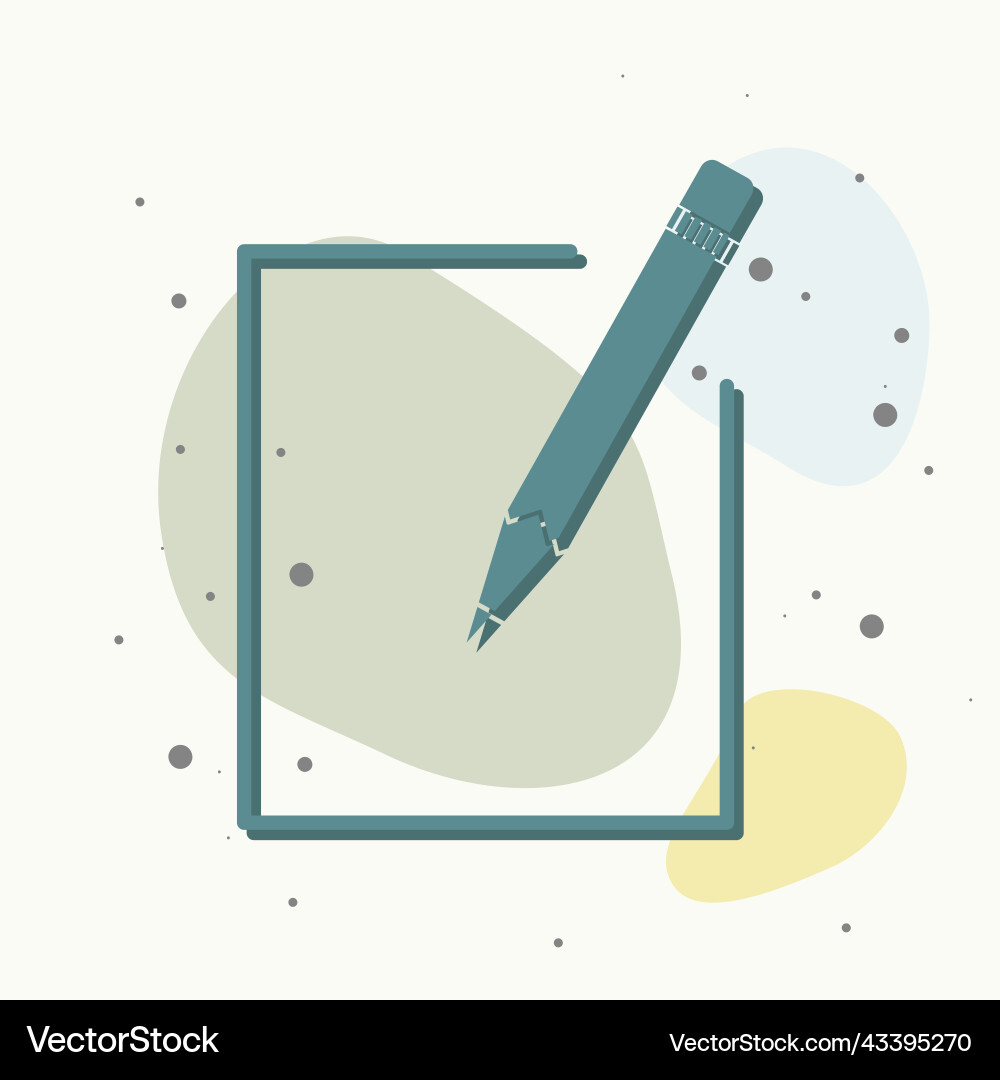 Edit icon on white isolated background document Vector Image