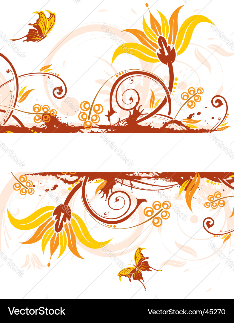 Floral Swirl Hintergrund Vektorbild