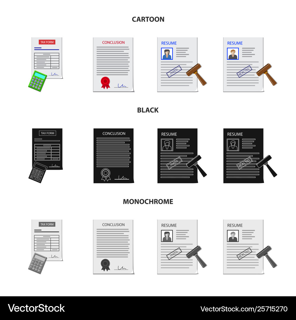 Isolated object form and document icon Vector Image