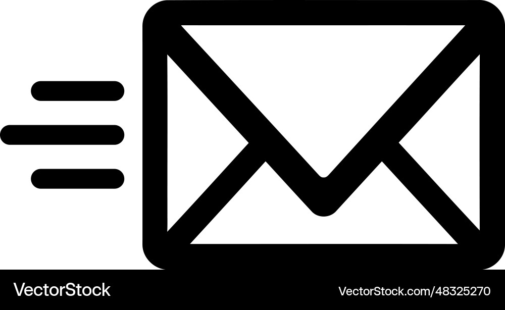 Message send icon vector image