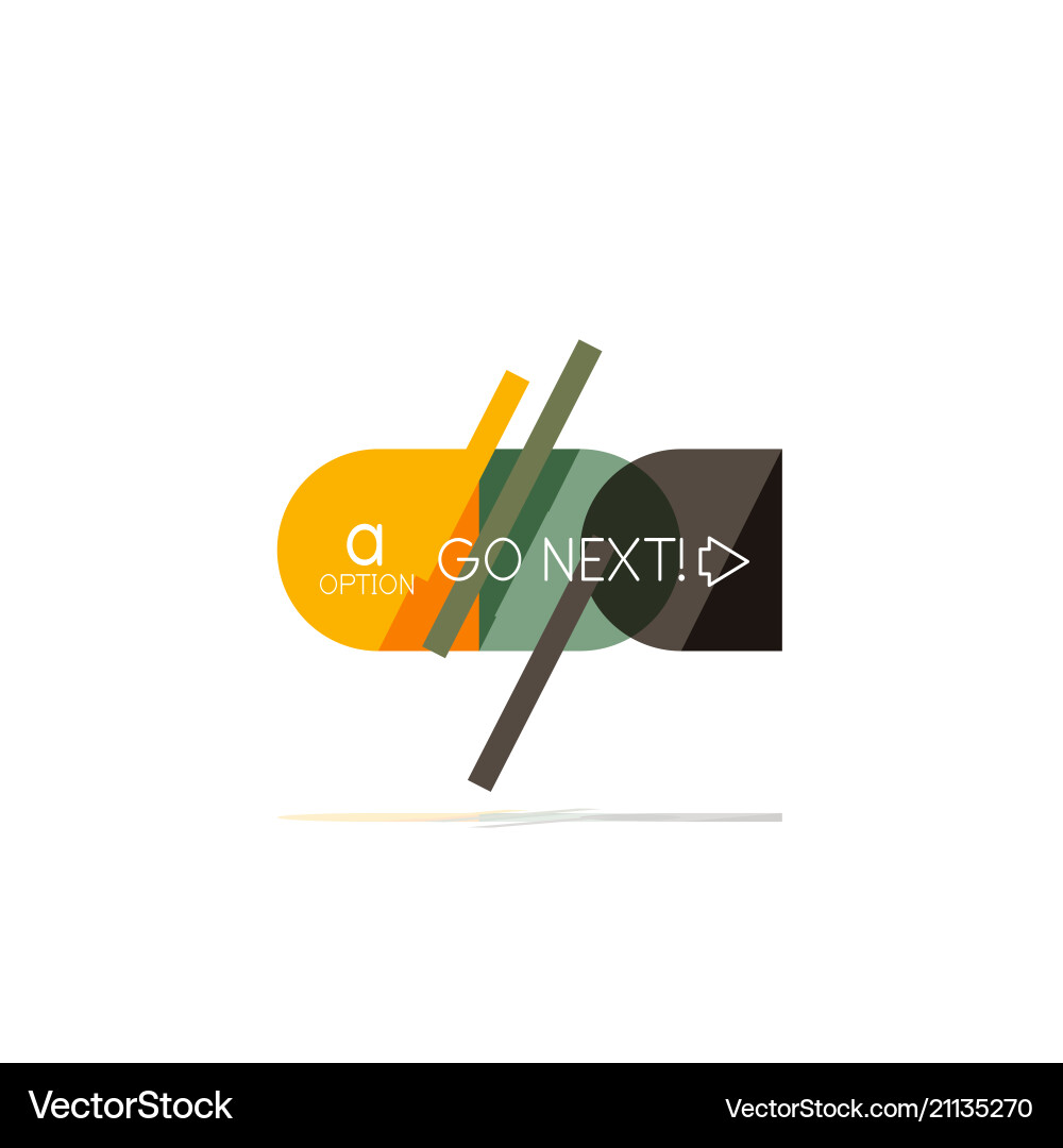 Minimal flat clean abstract option step Vector Image
