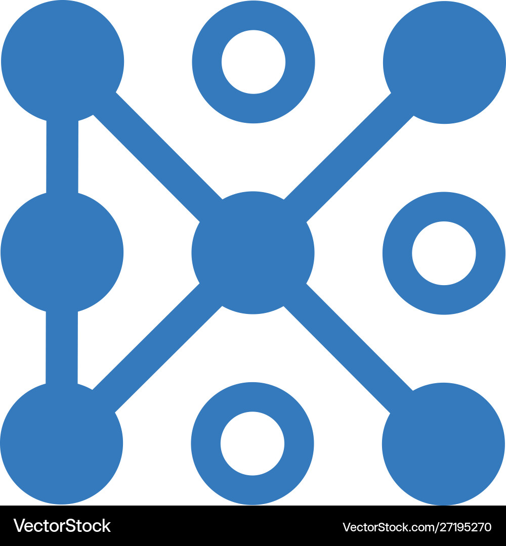 Pattern lock password mobile security icon Vector Image