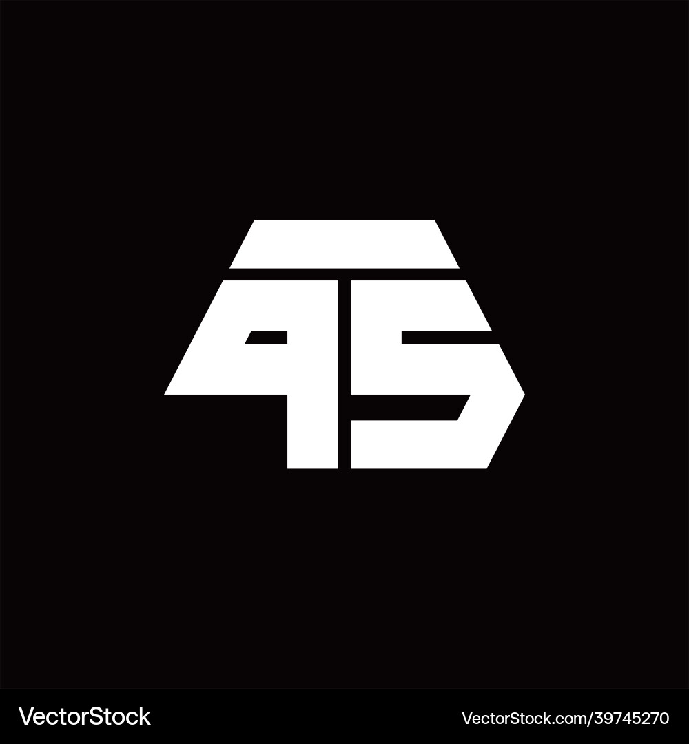 Ps logo monogram with octagon shape style design Ps logo monogram with octagon shape style design Vector Image