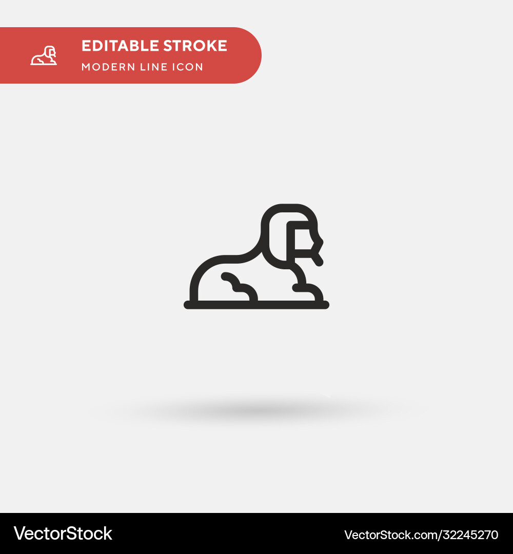 Sphinx simple icon symbol Vector Image