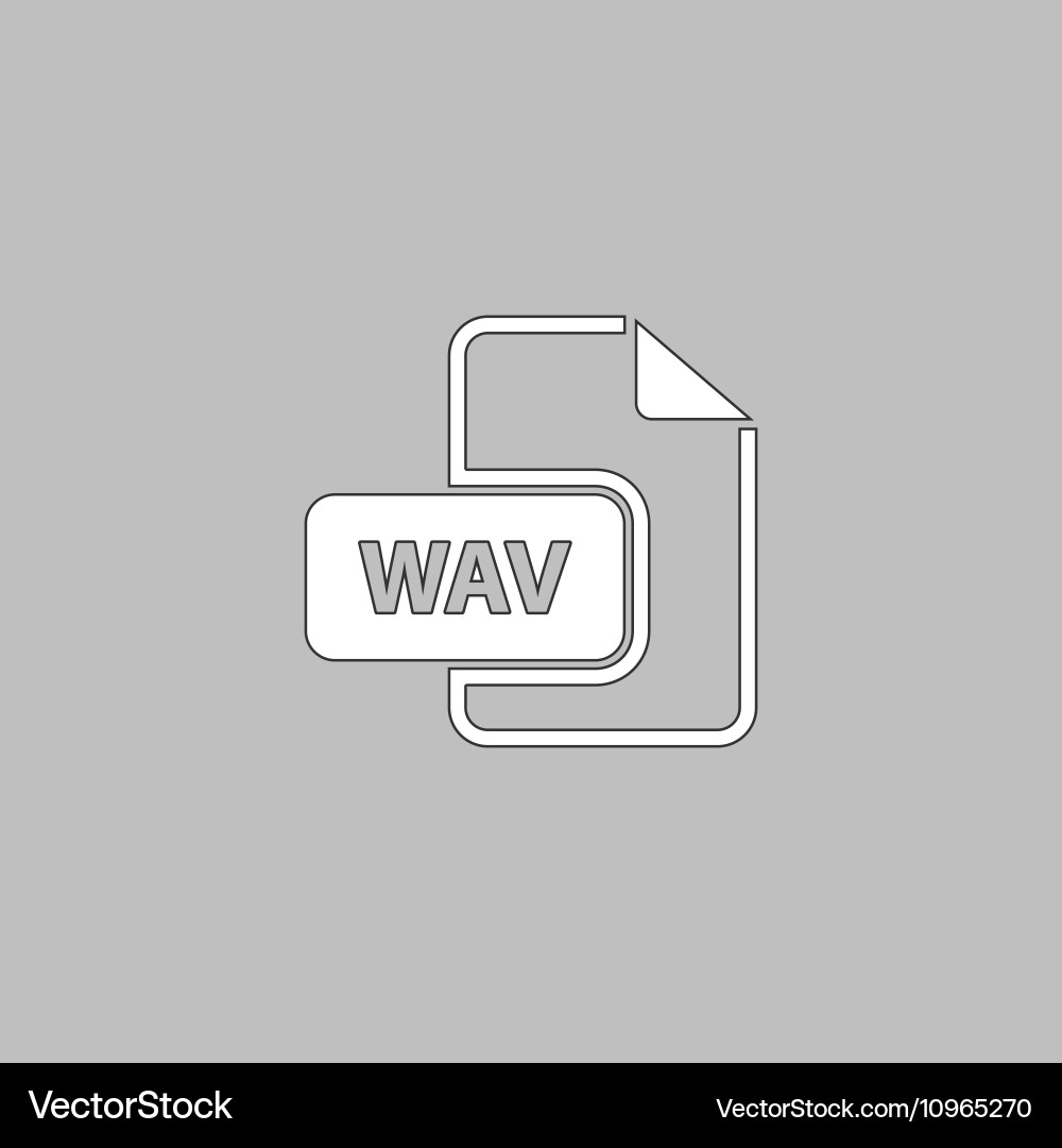 Wav computer symbol Royalty Free Vector Image - VectorStock