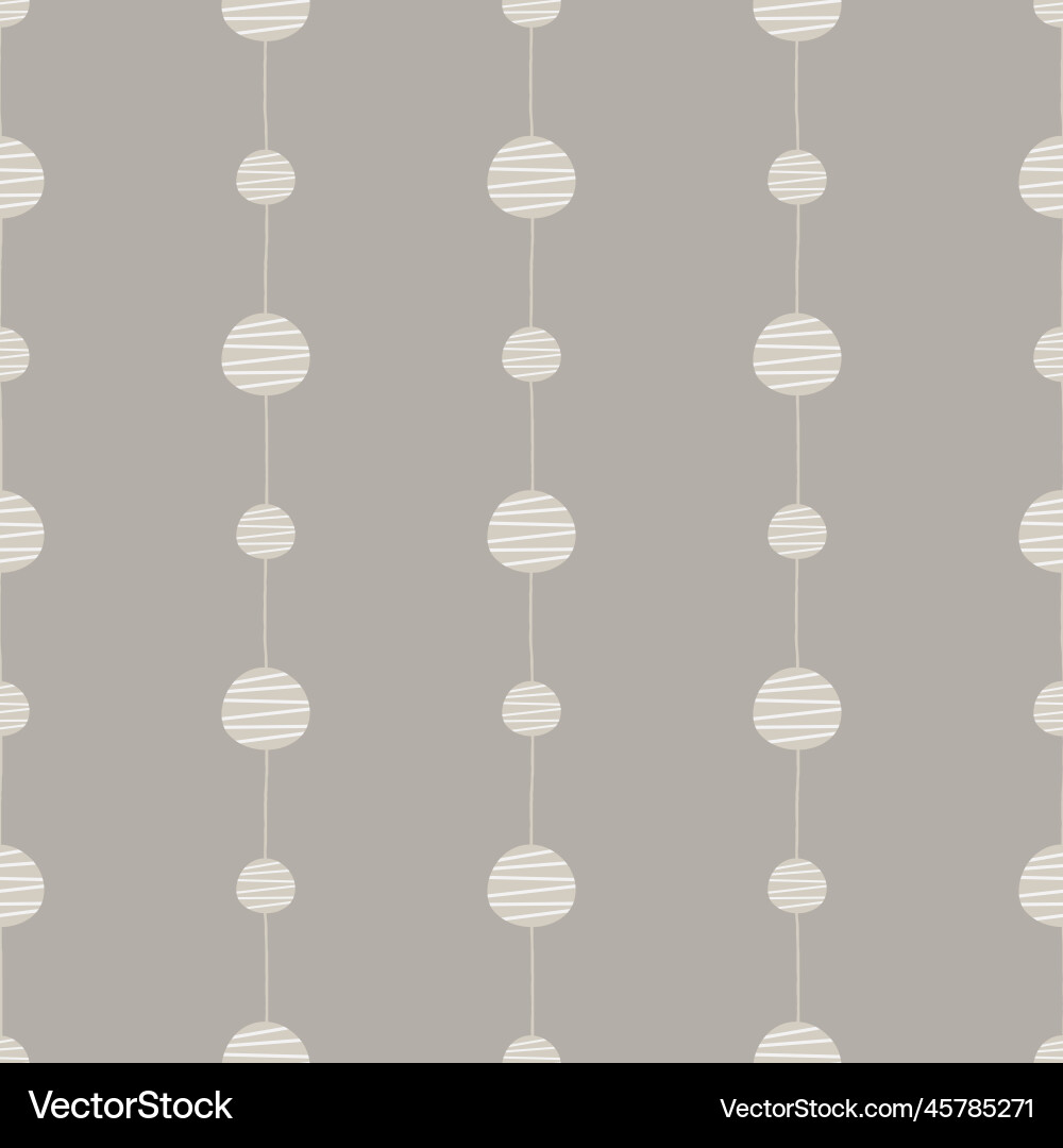 Abstract seamless pattern lines with circles vector image