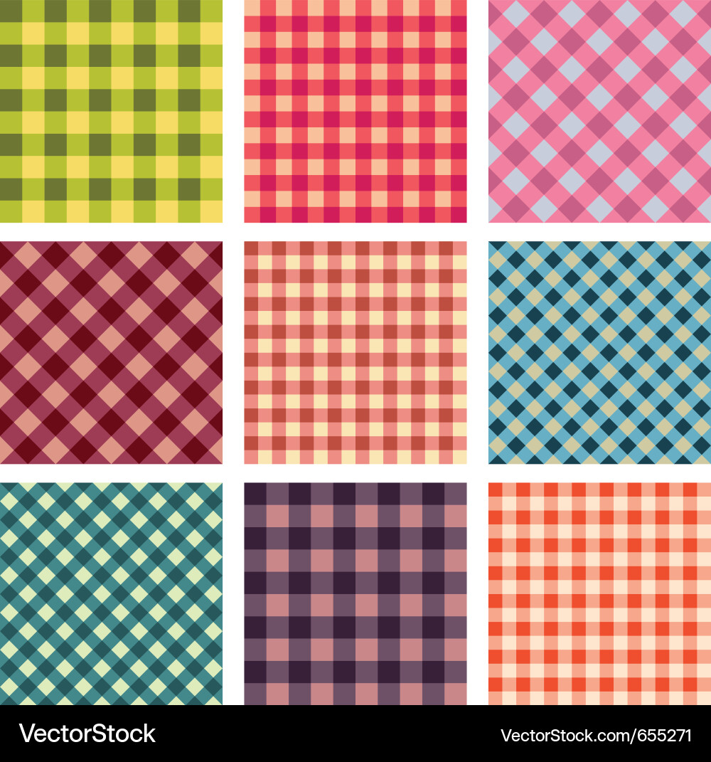 Abstract seamless square pattern set Vector Image