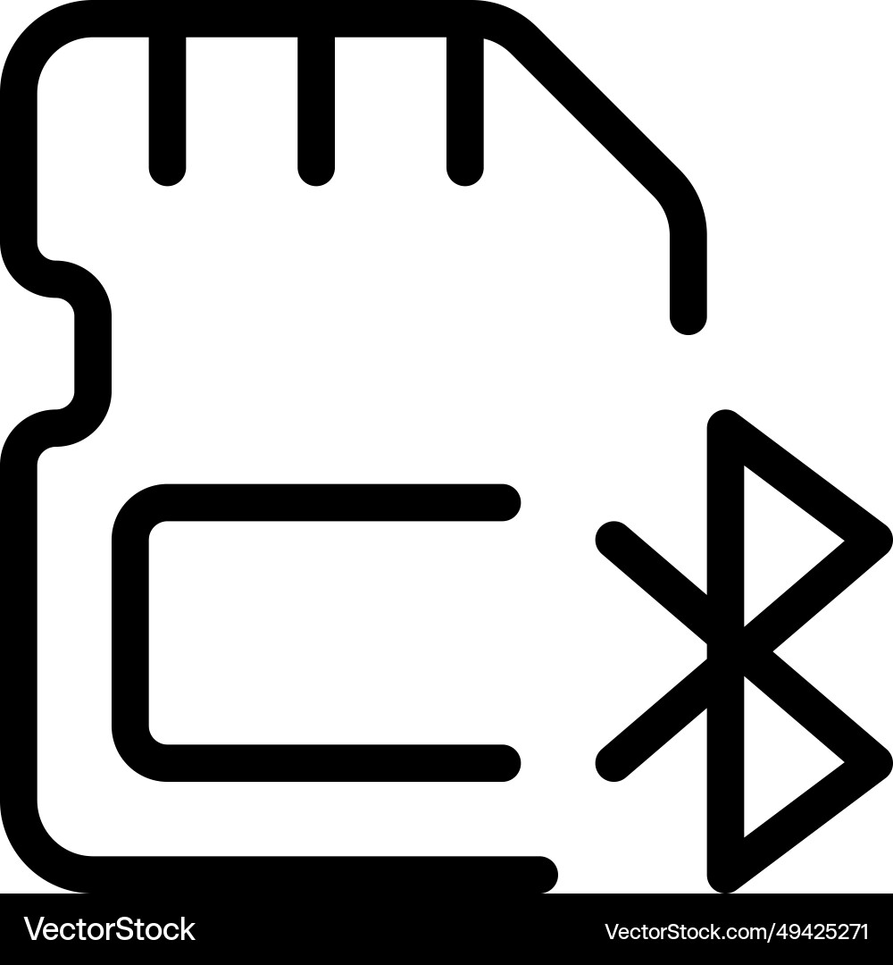 Connect sd card via bluetooth for data transfer Vector Image