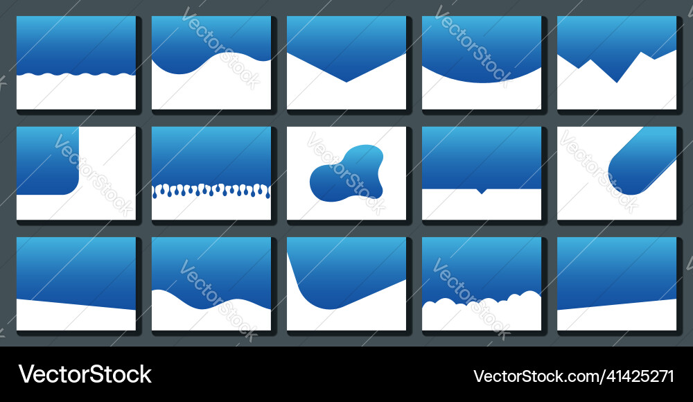 Curve Shape Dividers - Website Elements Vector Image