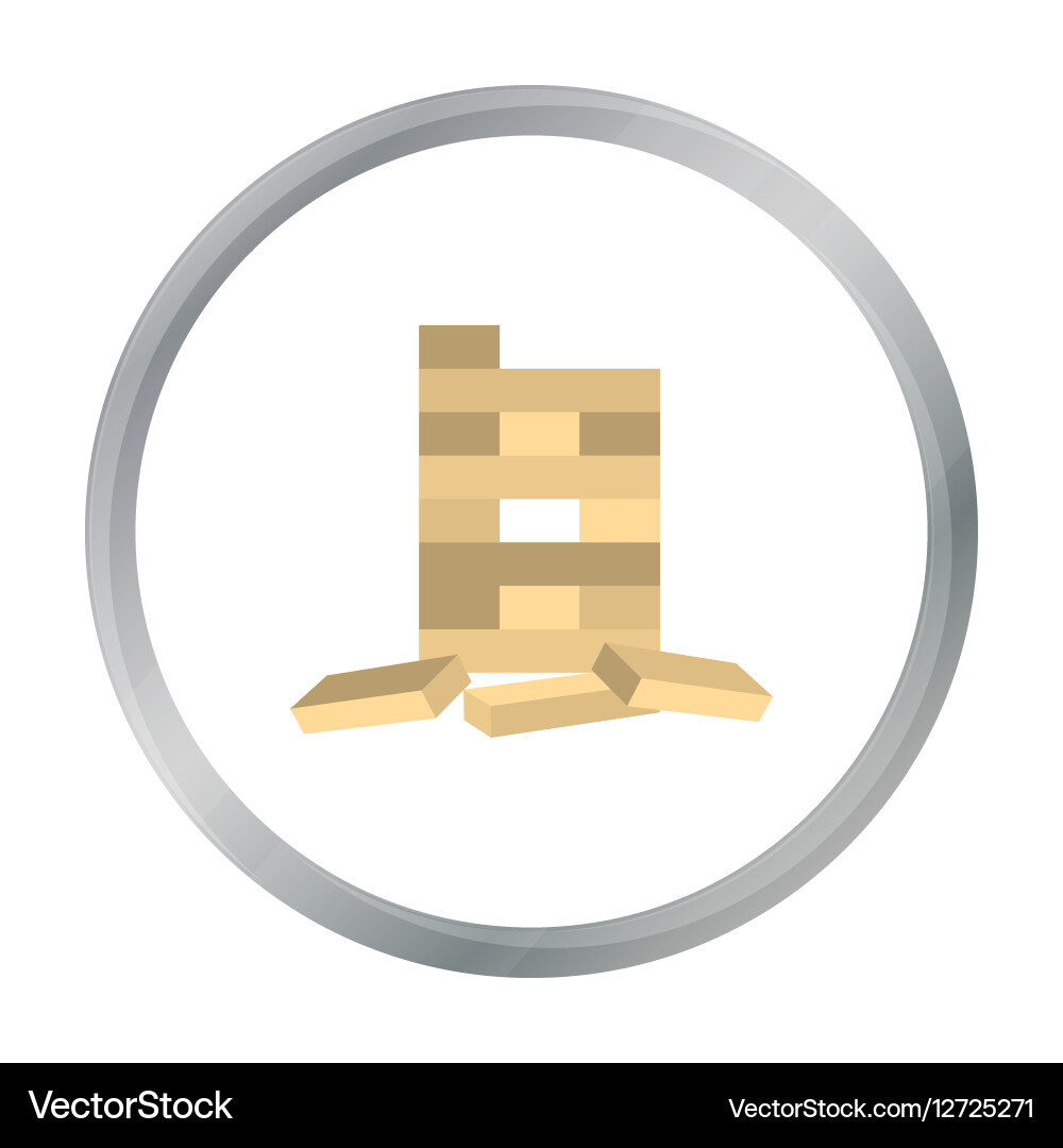 Jenga icon in pattern Vector Image