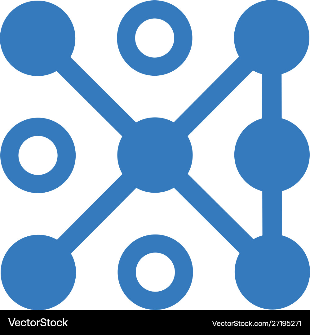 Pattern lock password mobile security icon Vector Image