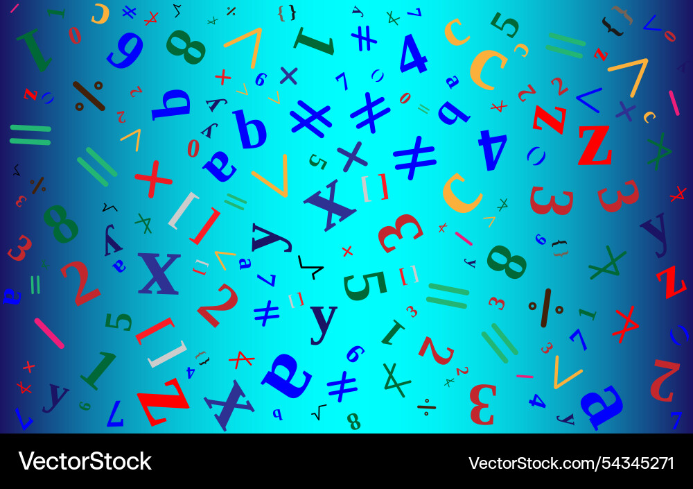 Seamless background with twisted numbers and math Seamless background with twisted numbers and math vector image