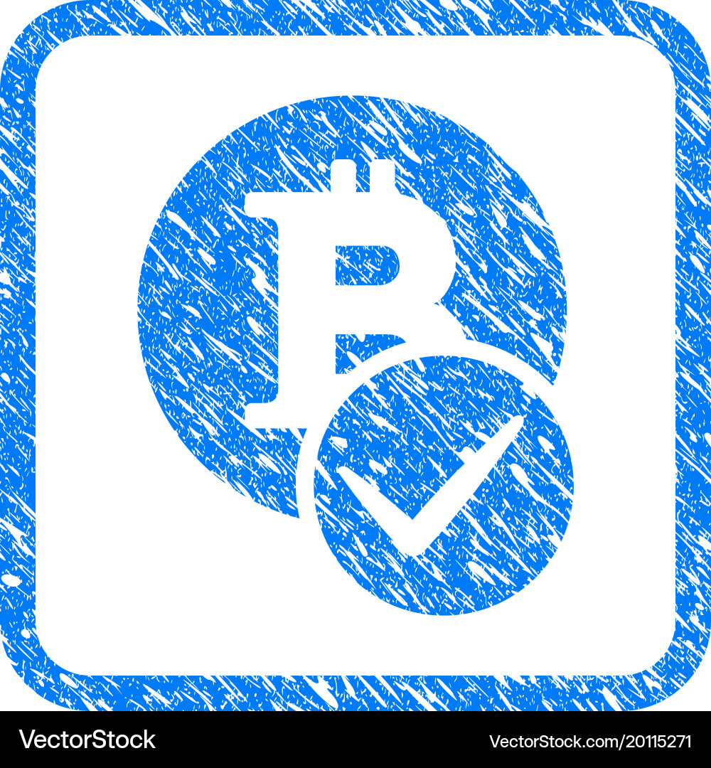 Valid bitcoin framed stamp – Royalty-Free Vector | VectorStock