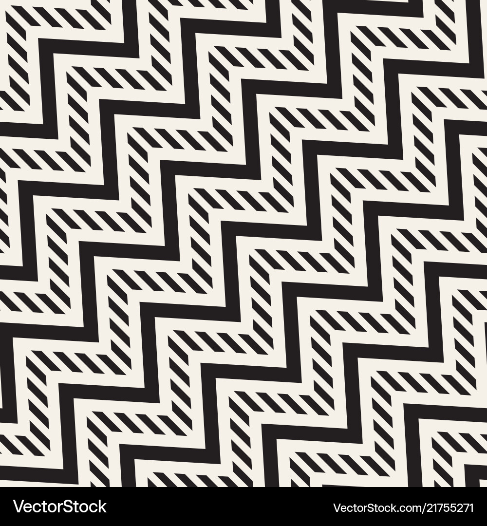 Zigzag Line Pattern - Abstract Style Vector Image