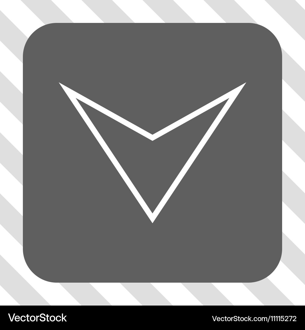Arrowhead down rounded square button Vector Image