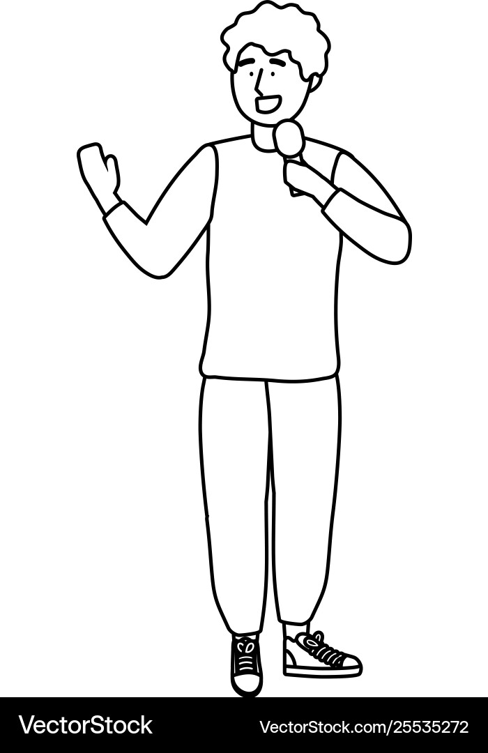 Man with microphone design Vector Image