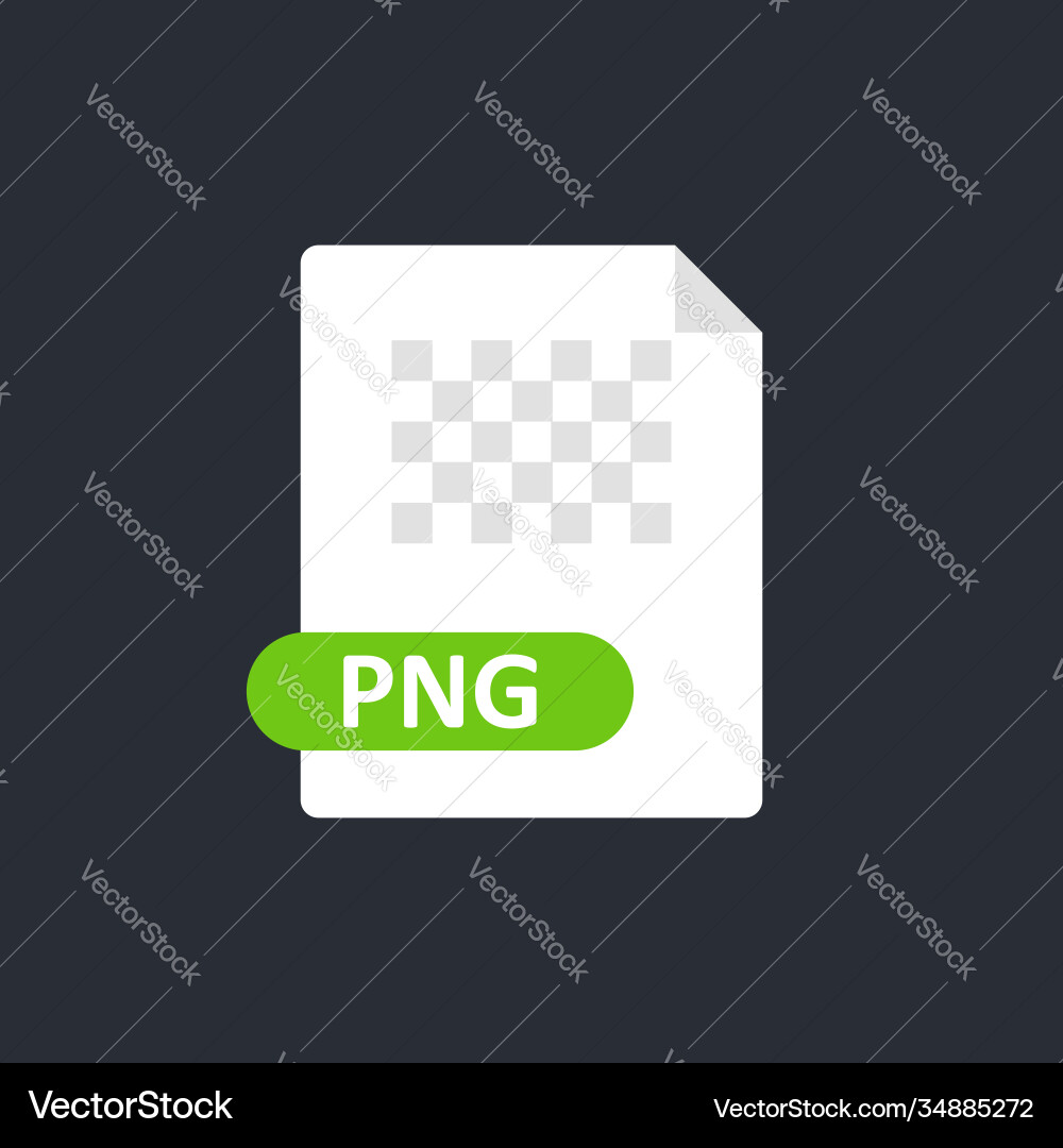 Png file icon portable network graphics format Vector Image
