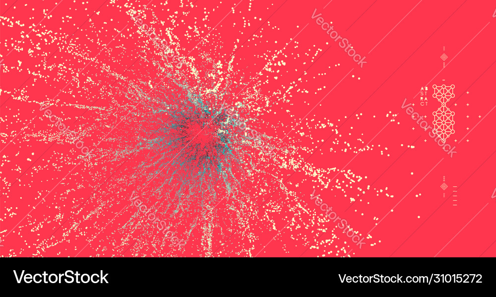 Point explode array with dynamic emitted Point explode array with dynamic emitted vector image