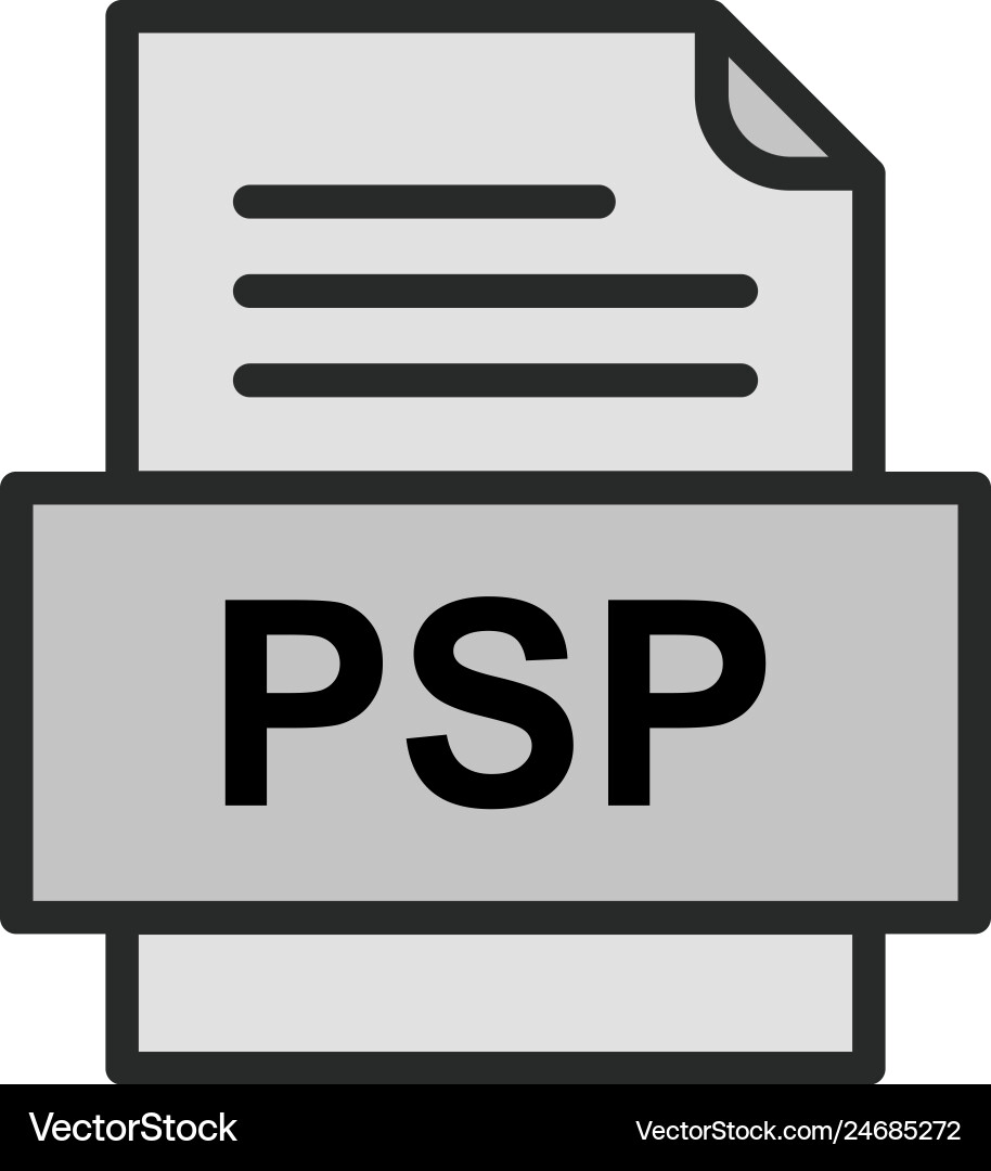 Psp file document icon vector image