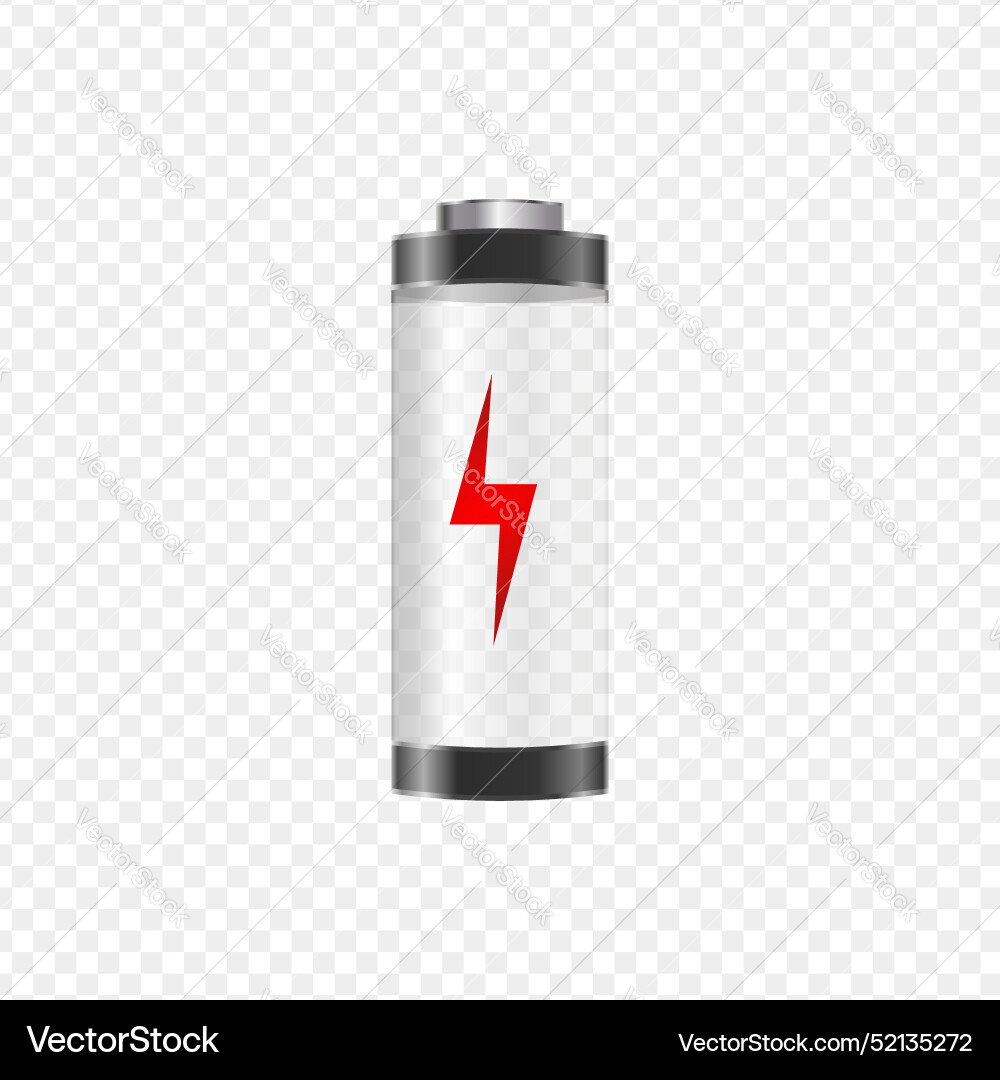 Realistic empty battery indicator Realistic empty battery indicator vector image