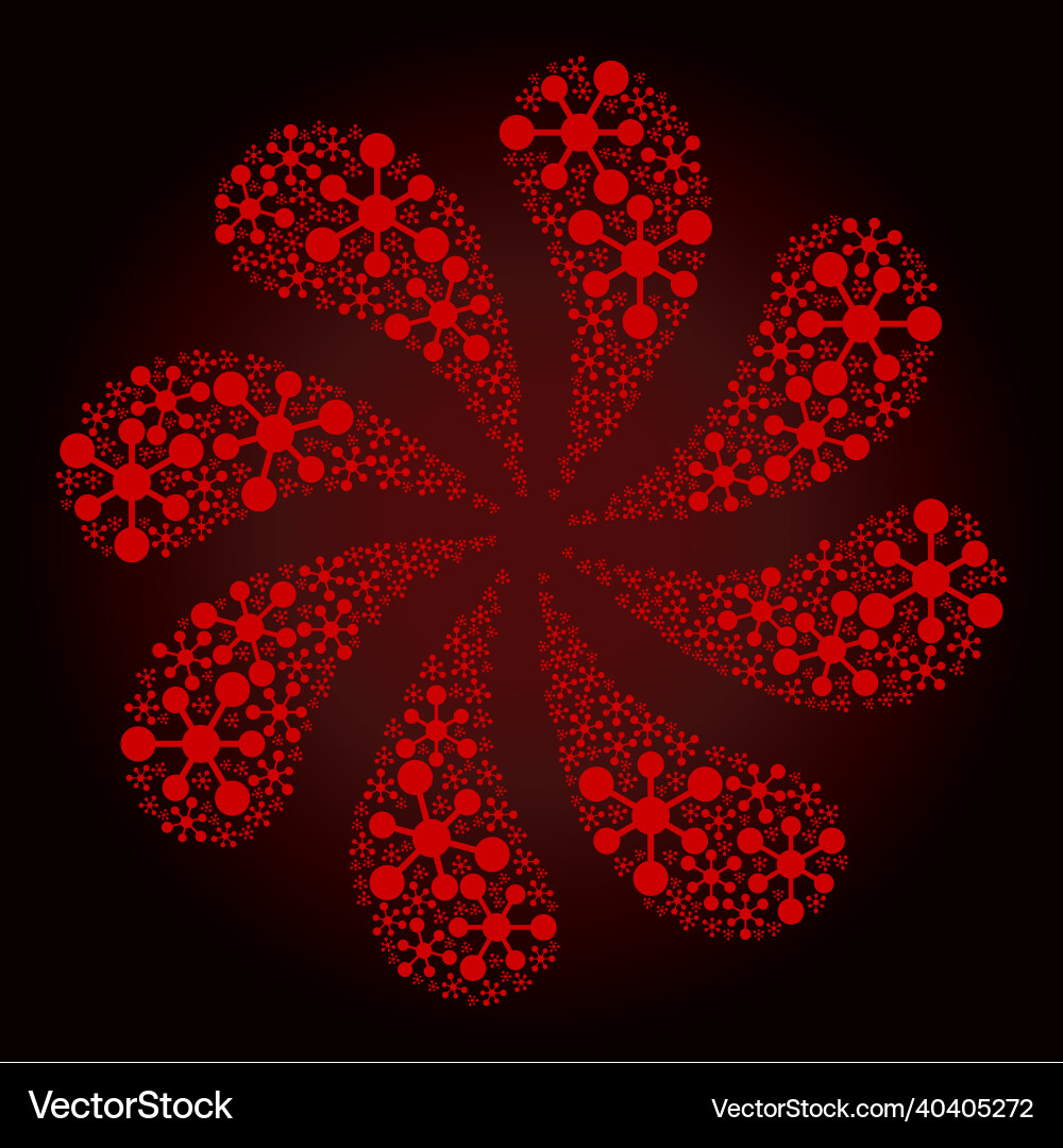 Red linked hub icon rotation spin Red linked hub icon rotation spin vector image