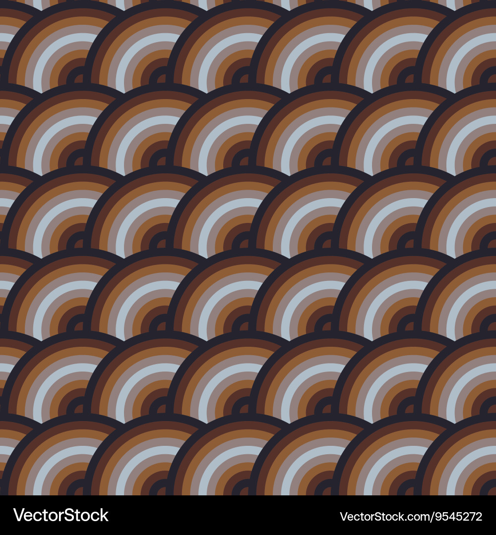 Seamless pattern of circles in squama style vector image
