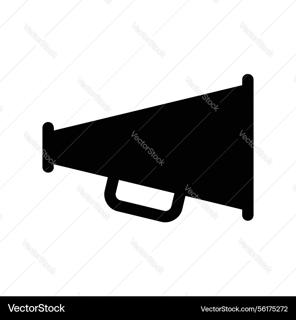 Solid megaphone with handle icon simple design Vector Image