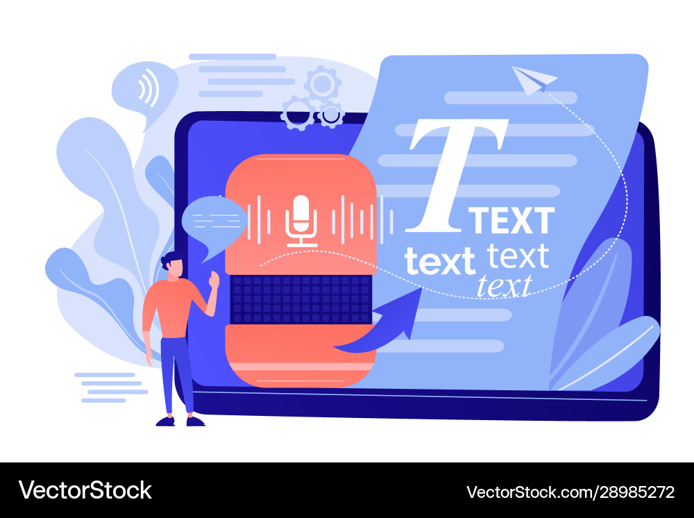 Speech Recognition App Concept Vector Image
