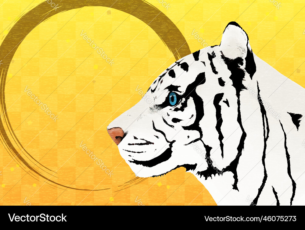 2022 year of the tiger new greeting card 2022 year of the tiger new greeting card vector image